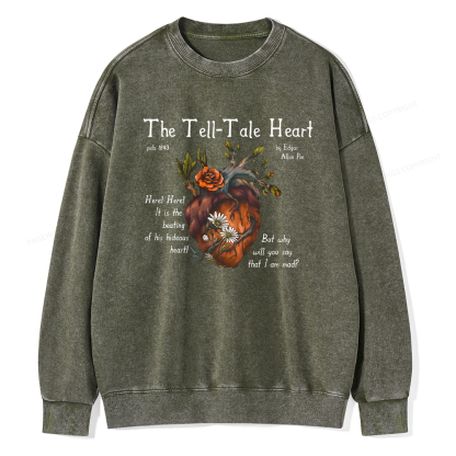 Pagewings Tale Heart Washed Sweatshirt