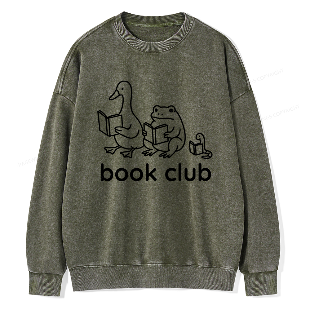 Pagewings Silly Goose Book Club Washed Sweatshirt