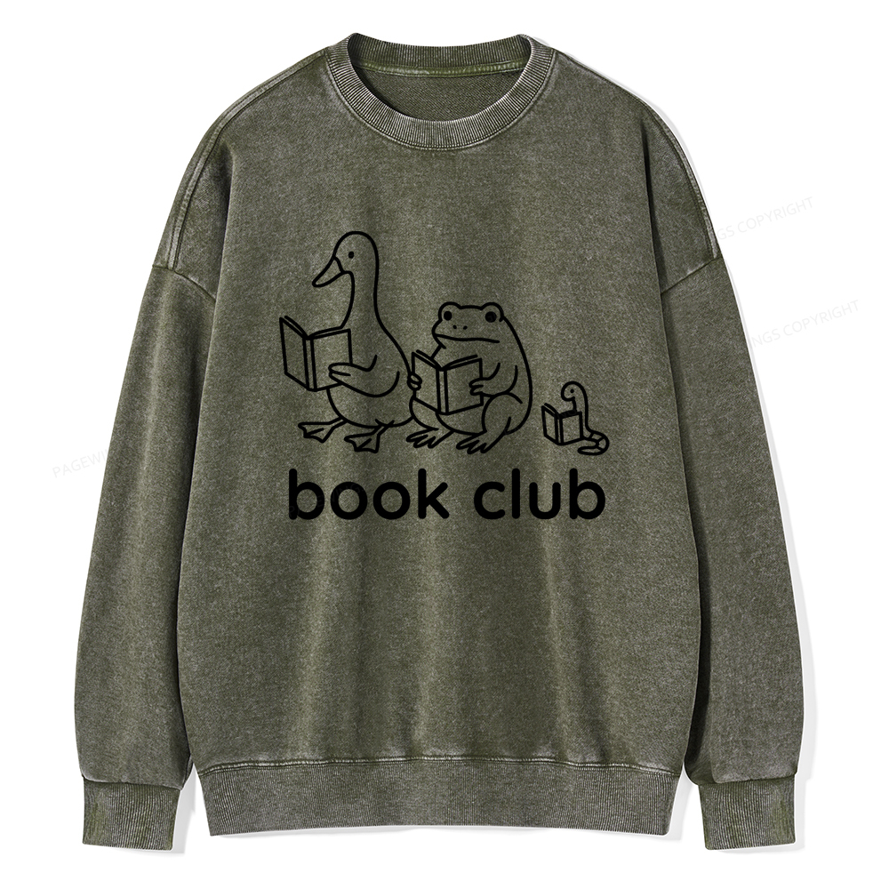 Pagewings Silly Goose Book Club Washed Sweatshirt