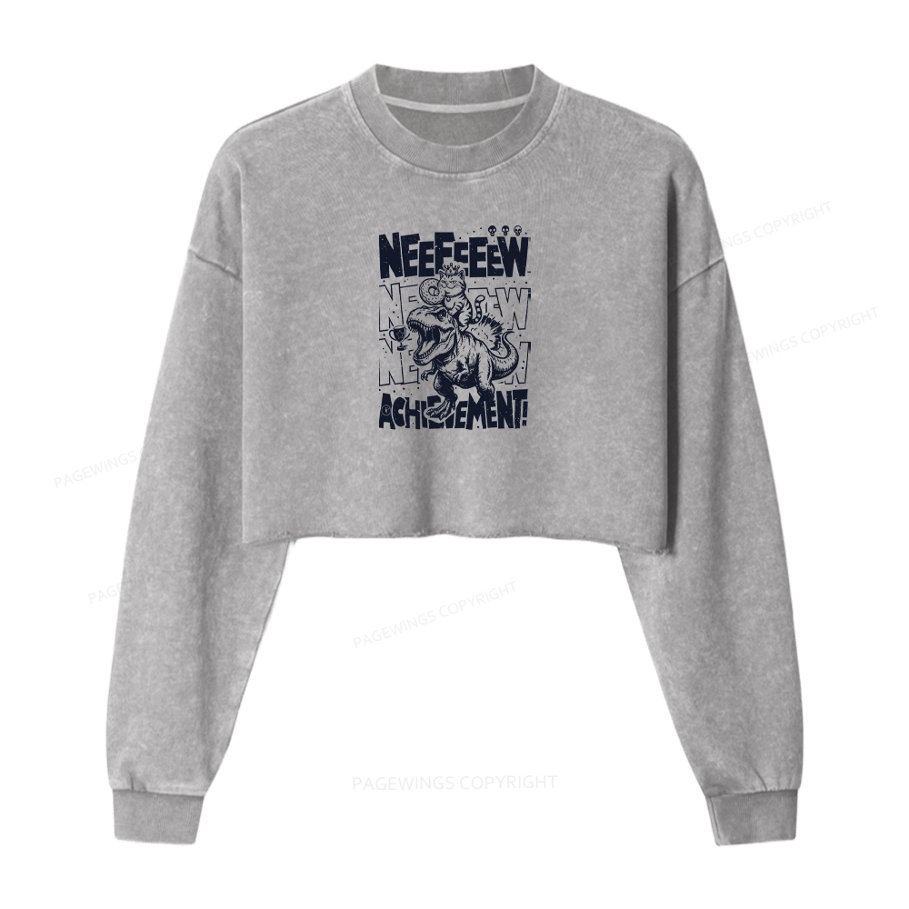 Pagewings New Achievement Washed Crop Sweatshirt