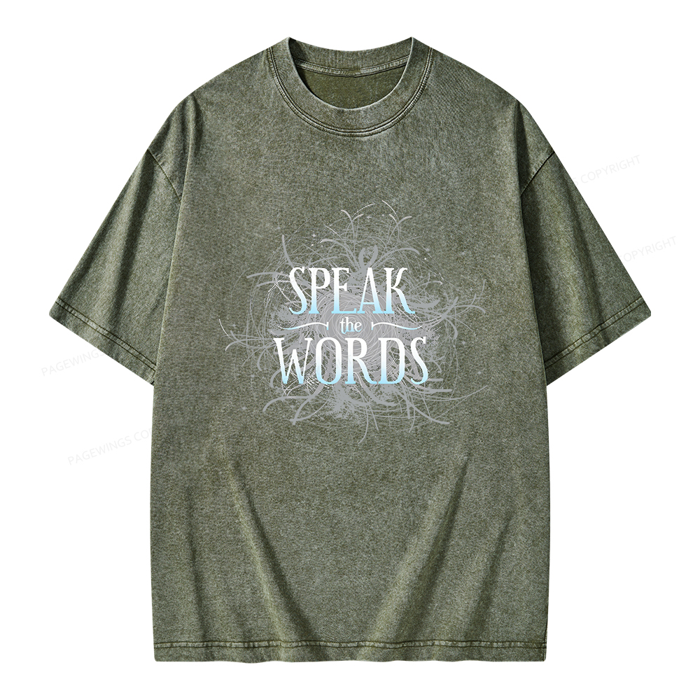 Pagewings Speak The Words Unisex Washed T-shirt