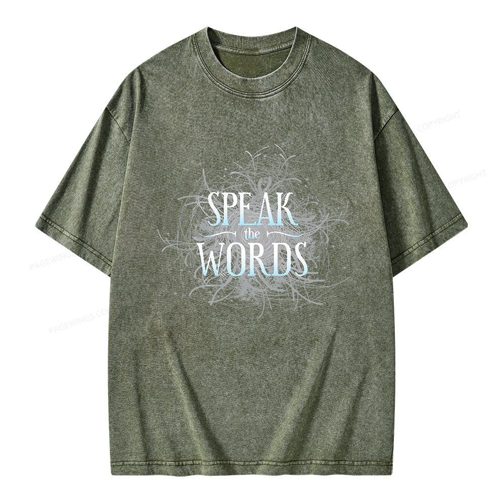 Pagewings Speak The Words Unisex Washed T-shirt