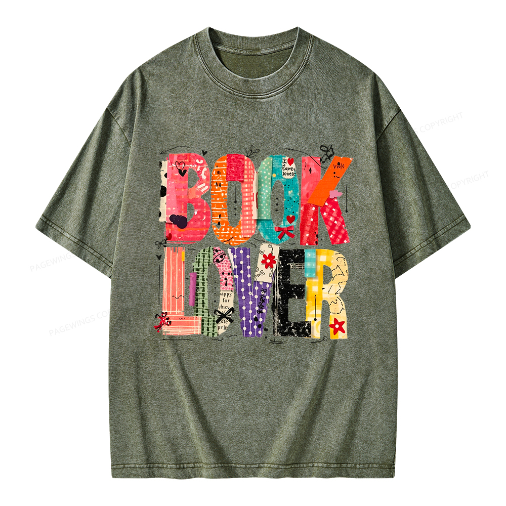 Pagewings Book Lover Unisex Washed T-shirt