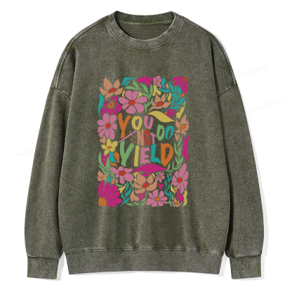 Pagewings You Do Not Yield Washed Sweatshirt