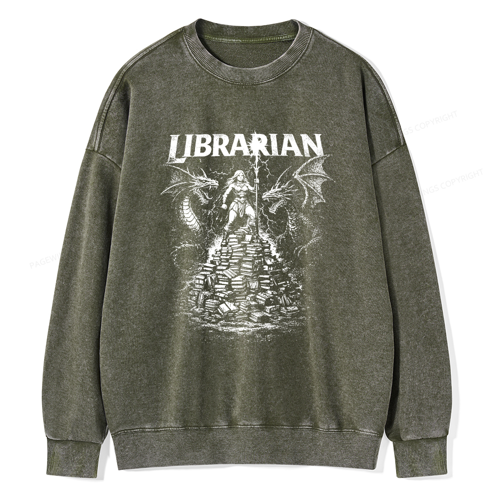 Pagewings Librarian Washed Sweatshirt