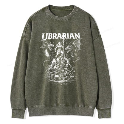 Pagewings Librarian Washed Sweatshirt