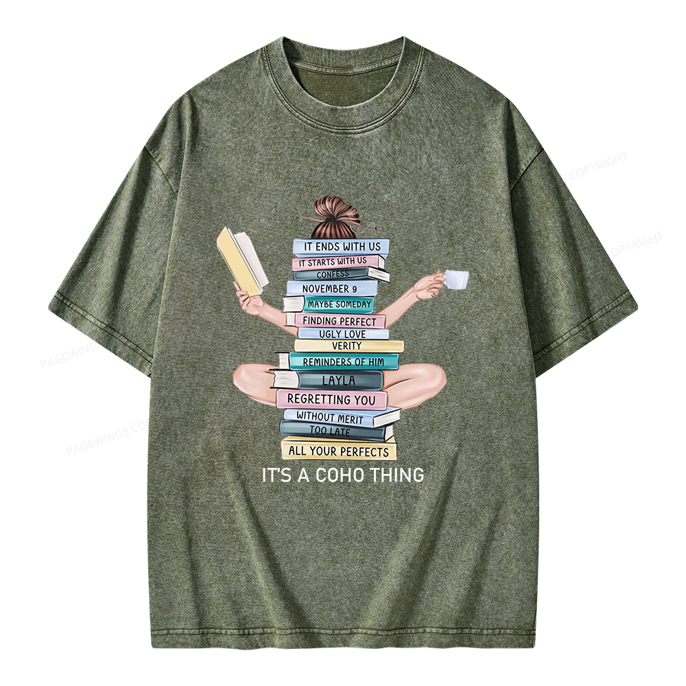Pagewings Its a CoHo Thing Book Unisex Washed T-shirt