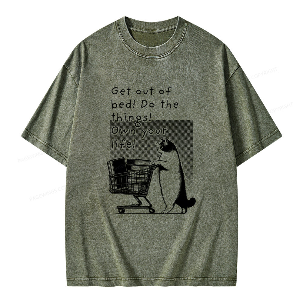 Pagewings Do The Things! Own Your Life Unisex Washed T-shirt