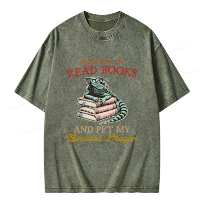 Pagewings I Just Want To Read Books Unisex Washed T-shirt