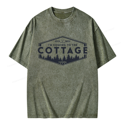 Pagewings Coming To The Cottage Unisex Washed T-shirt