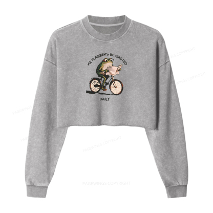 Pagewings Me Flabbers Be Gasted Daily Washed Crop Sweatshirt