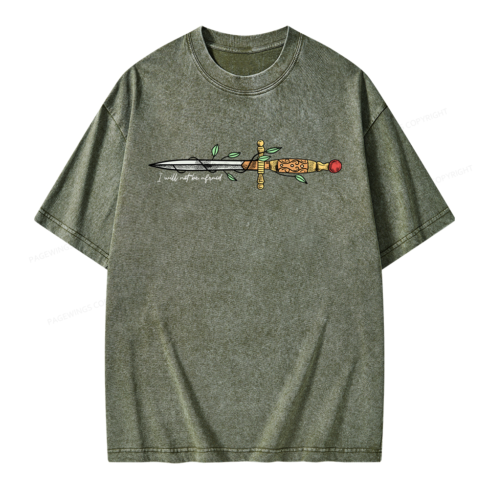 Pagewings I Will Not Be Afraid Unisex Washed T-shirt