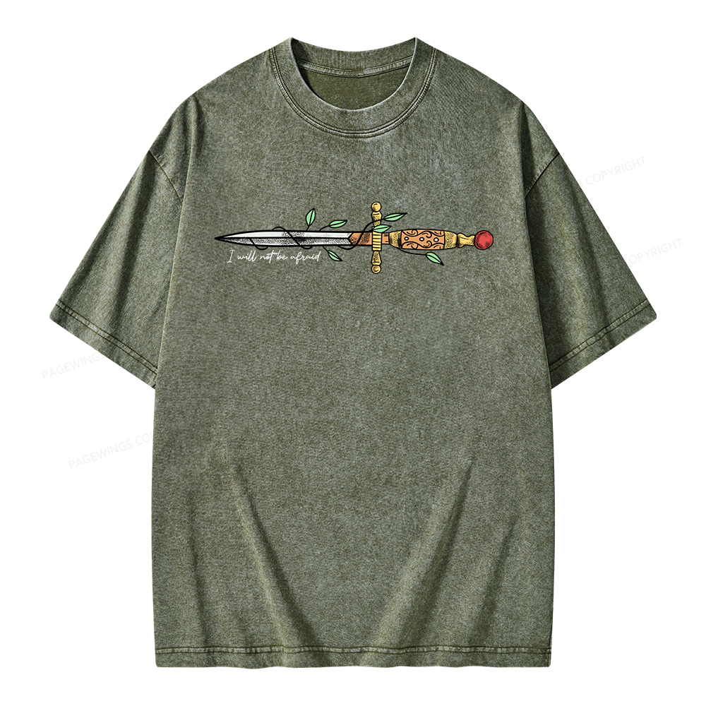 Pagewings I Will Not Be Afraid Unisex Washed T-shirt