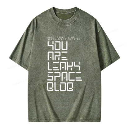 Pagewings Leaky Space Blob Unisex Washed T-shirt