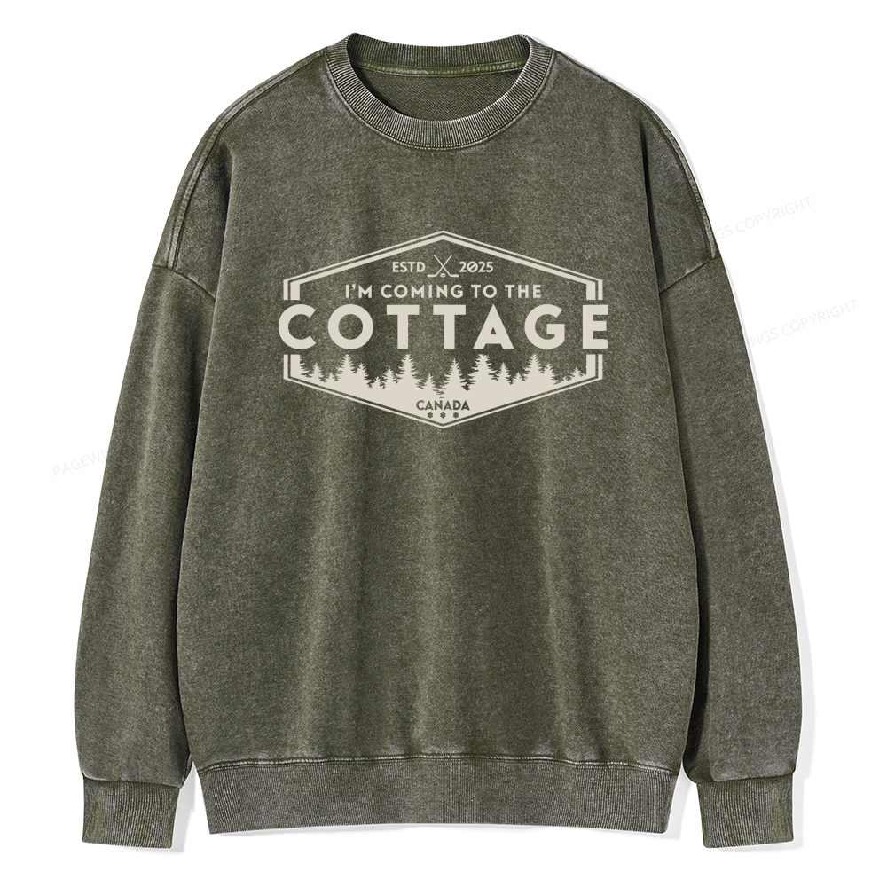 Pagewings Coming To The Cottage Washed Sweatshirt