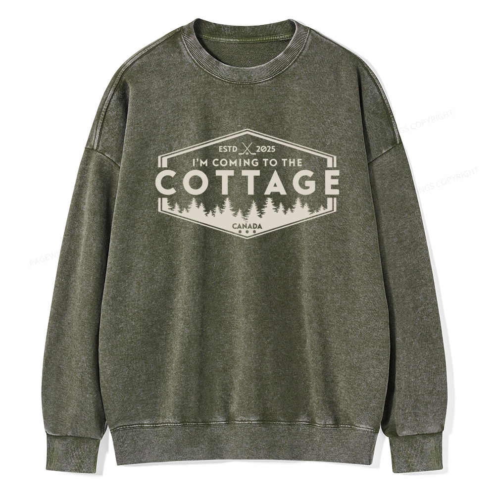 Pagewings Coming To The Cottage Washed Sweatshirt