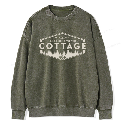 Pagewings Coming To The Cottage Washed Sweatshirt
