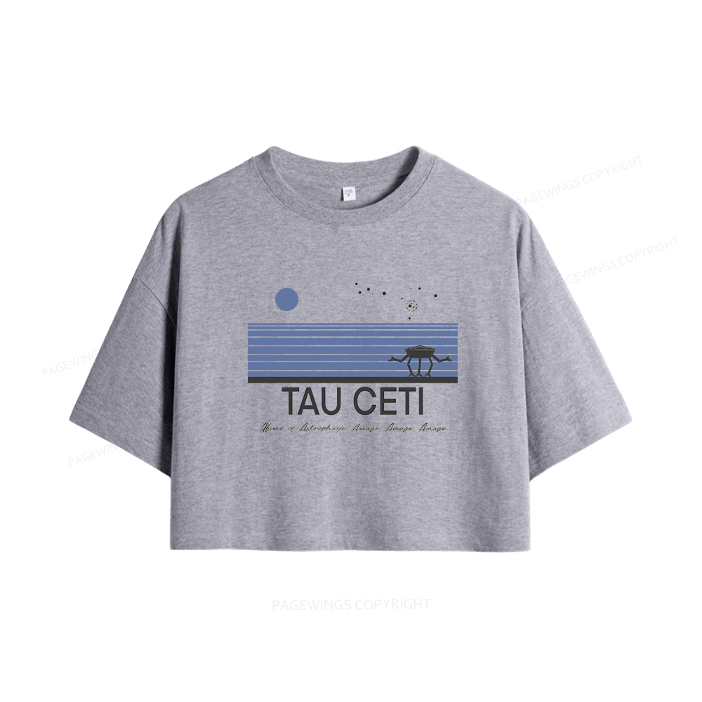 Pagewings Tau Ceti Women Crop Tops