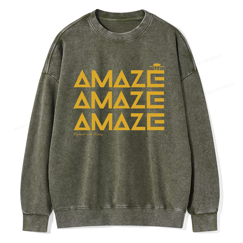 Pagewings Amaze Unisex Washed Sweatshirt