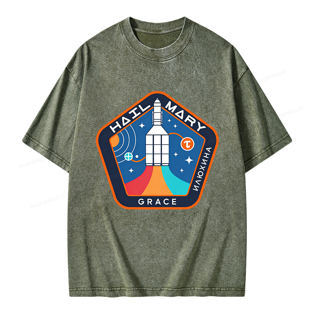 Pagewings Read Sci-Fi Unisex Washed T-shirt