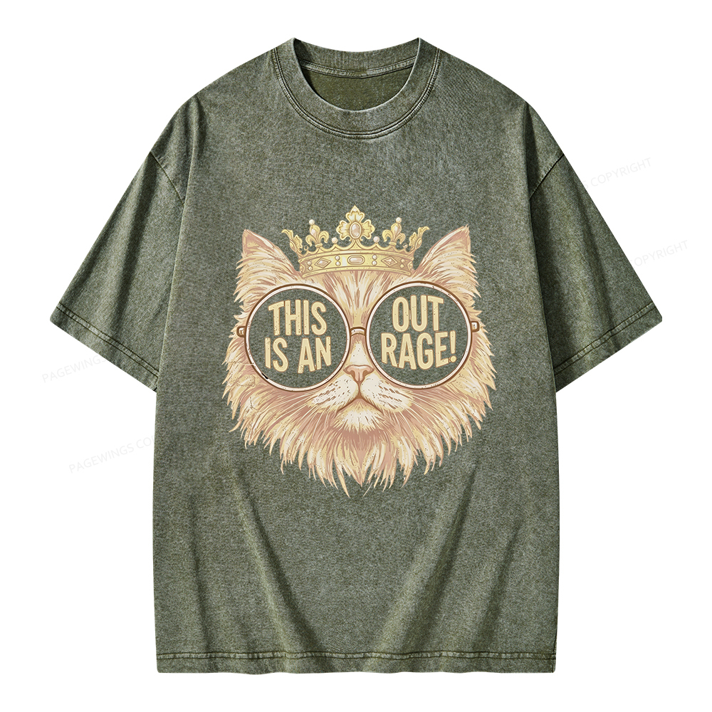 Pagewings This Is An Outrage Unisex Washed T-shirt