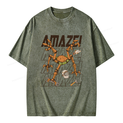 Pagewings AmazeSci Fi Reader Unisex Washed T-shirt