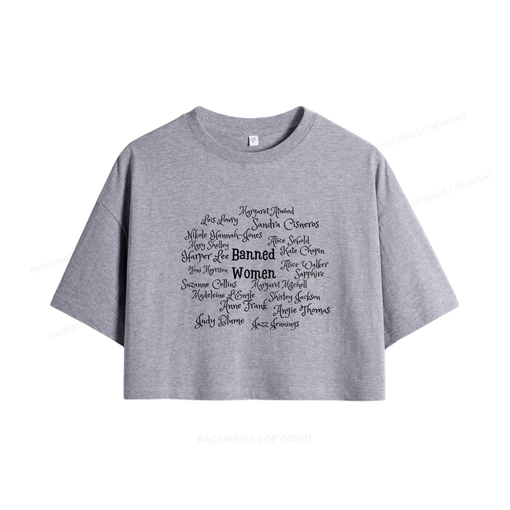 Pagewings Banned books Women Crop Tops