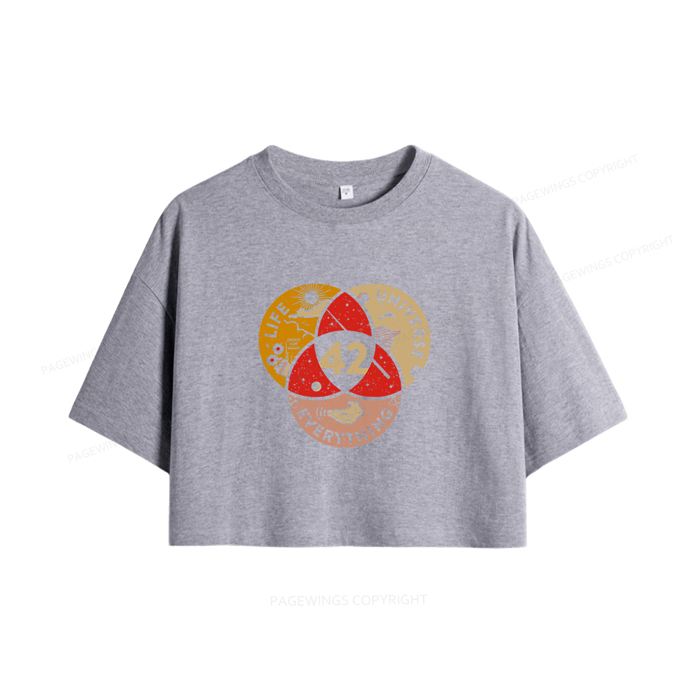 Pagewings 42 The Answer To Life The Universe And Everything Women Crop Tops