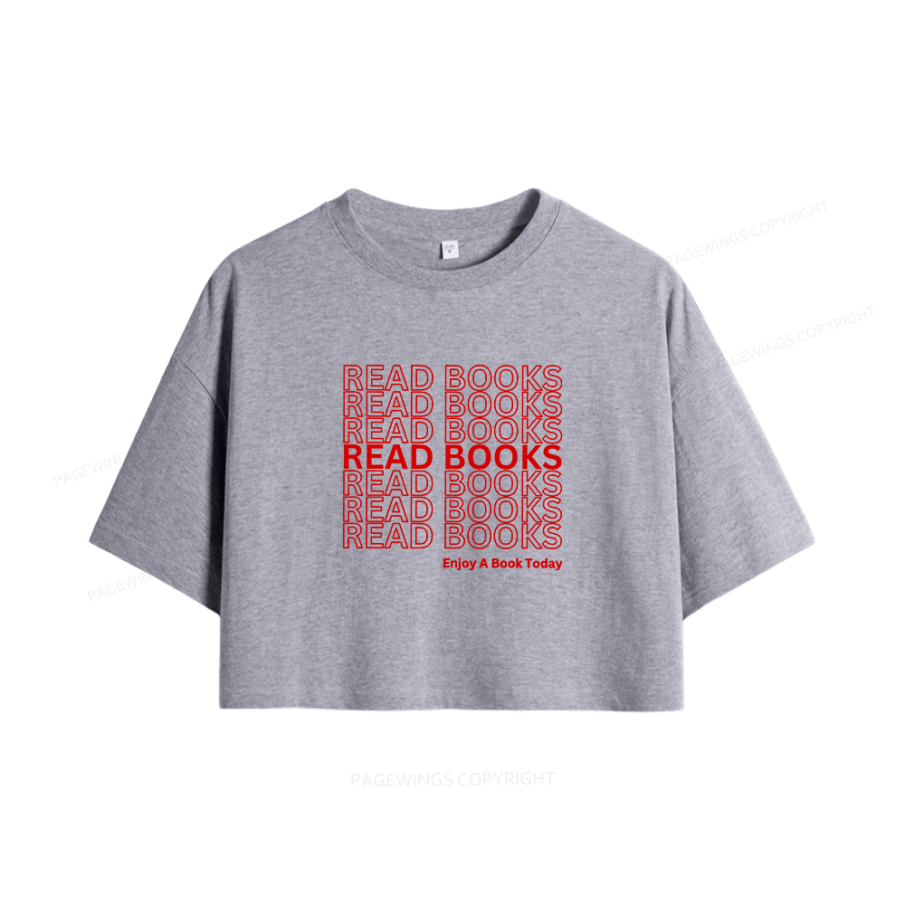 Pagewings Read Books Librarian Women Crop Tops