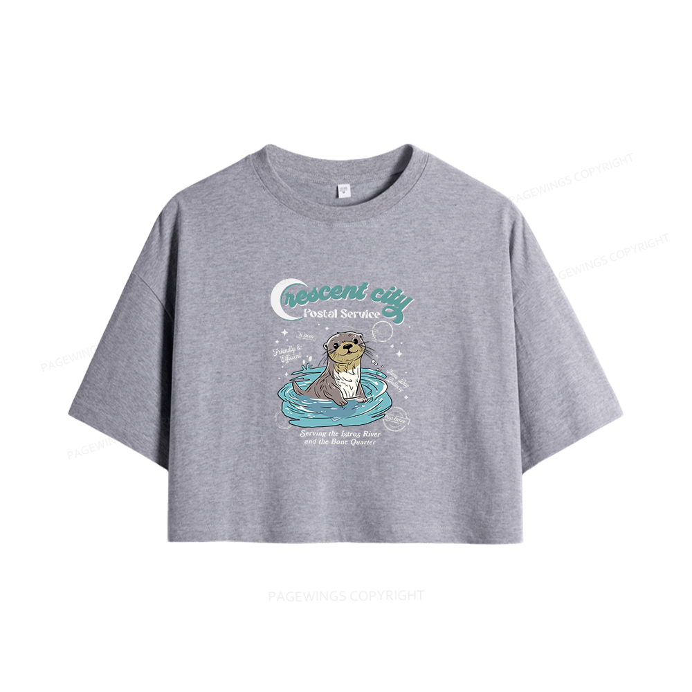 Pagewings Crescent City Postal Service Women Crop Tops