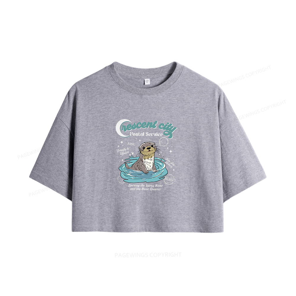 Pagewings Crescent City Postal Service Women Crop Tops