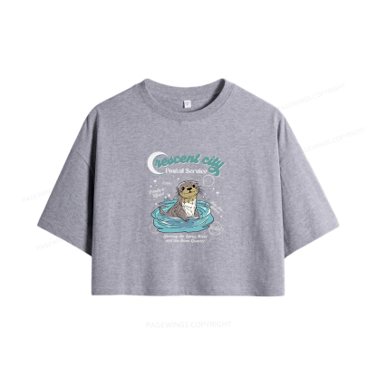 Pagewings Crescent City Postal Service Women Crop Tops