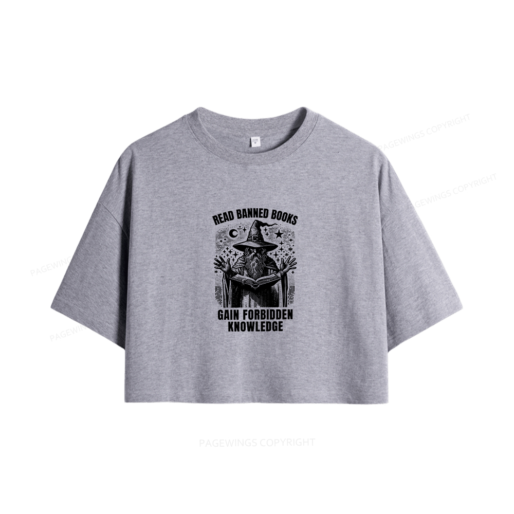 Pagewings Read Banned Books Gain Forbidden Knowledge Women Crop Tops