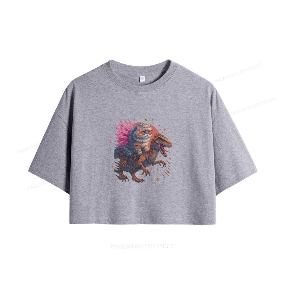 Pagewings Vintage Book Lover Princess  Women Crop Tops