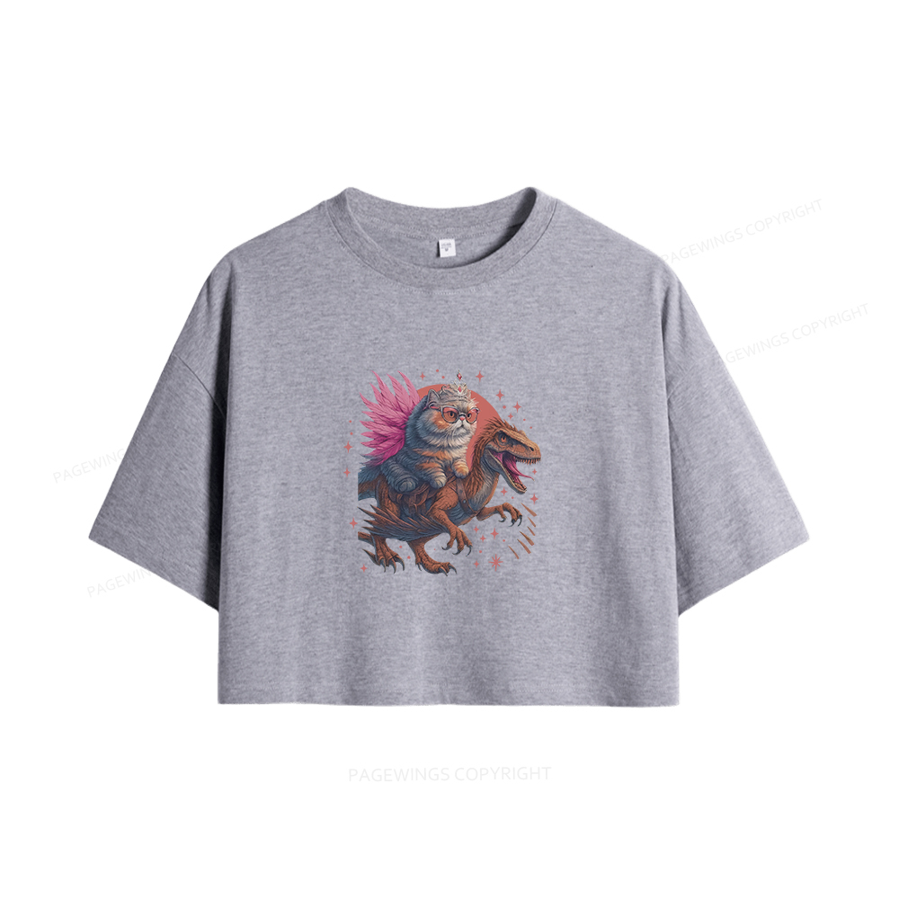 Pagewings Vintage Book Lover Princess  Women Crop Tops