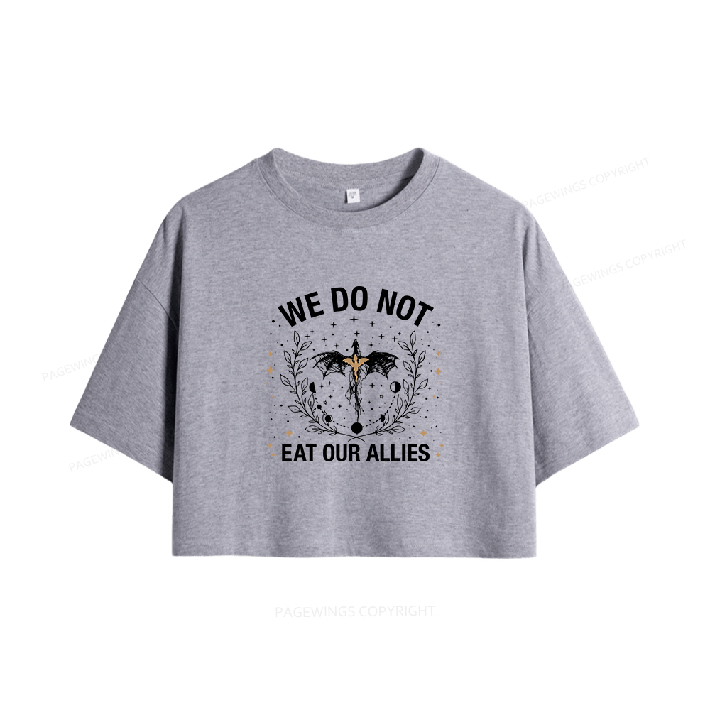 Pagewings We Do Not Eat Our Allies Women Crop Tops