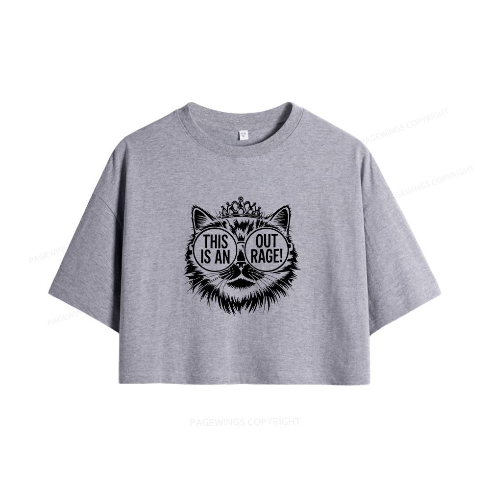 Pagewings This Is An Outrage Women Crop Tops