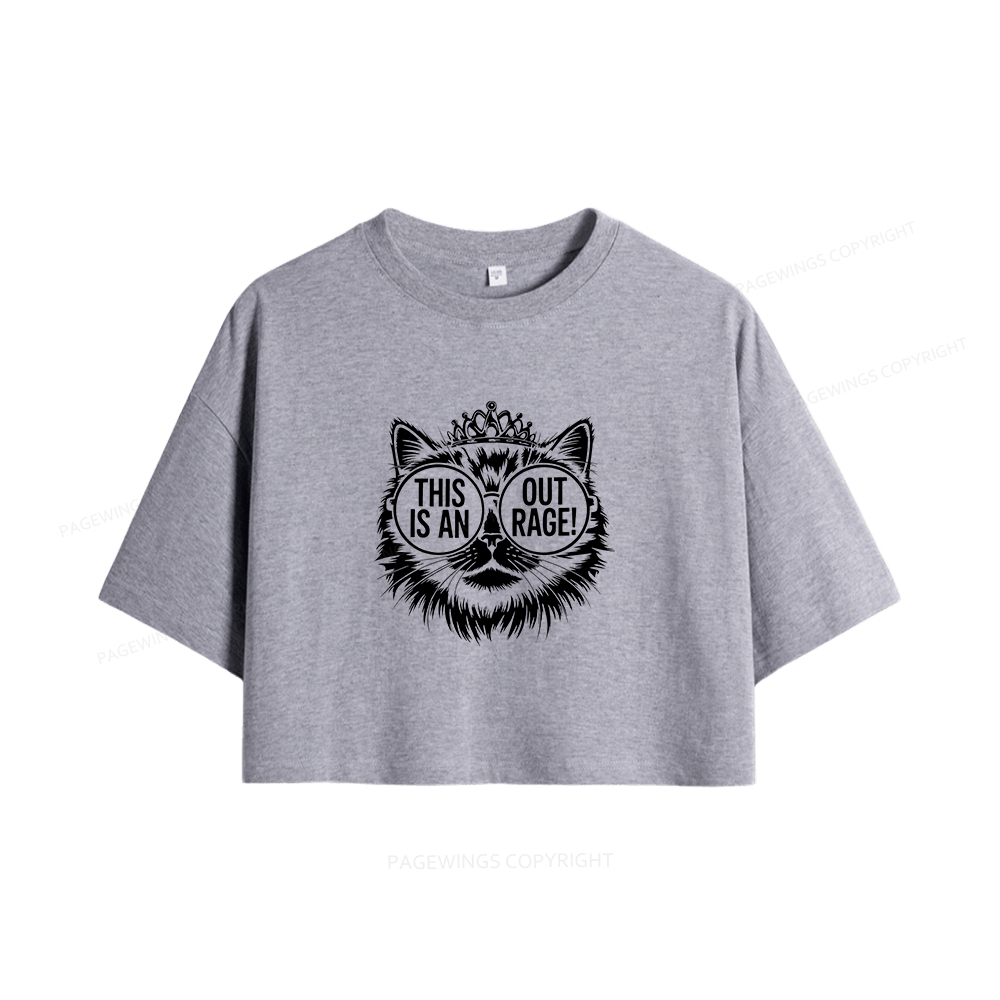 Pagewings This Is An Outrage Women Crop Tops