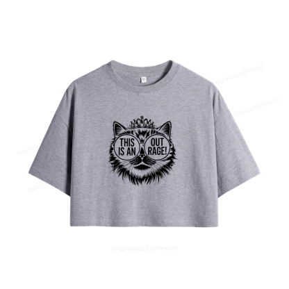 Pagewings This Is An Outrage Women Crop Tops