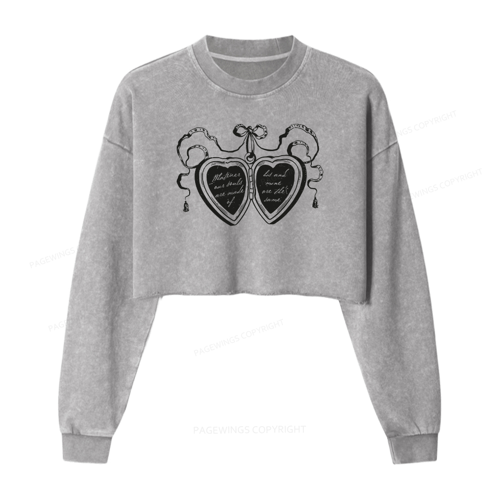 Pagewings Whatever Our Souls Are Made Of Washed Crop Sweatshirt