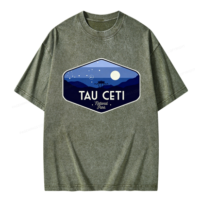 Pagewings Tau Ceti Unisex Washed T-shirt