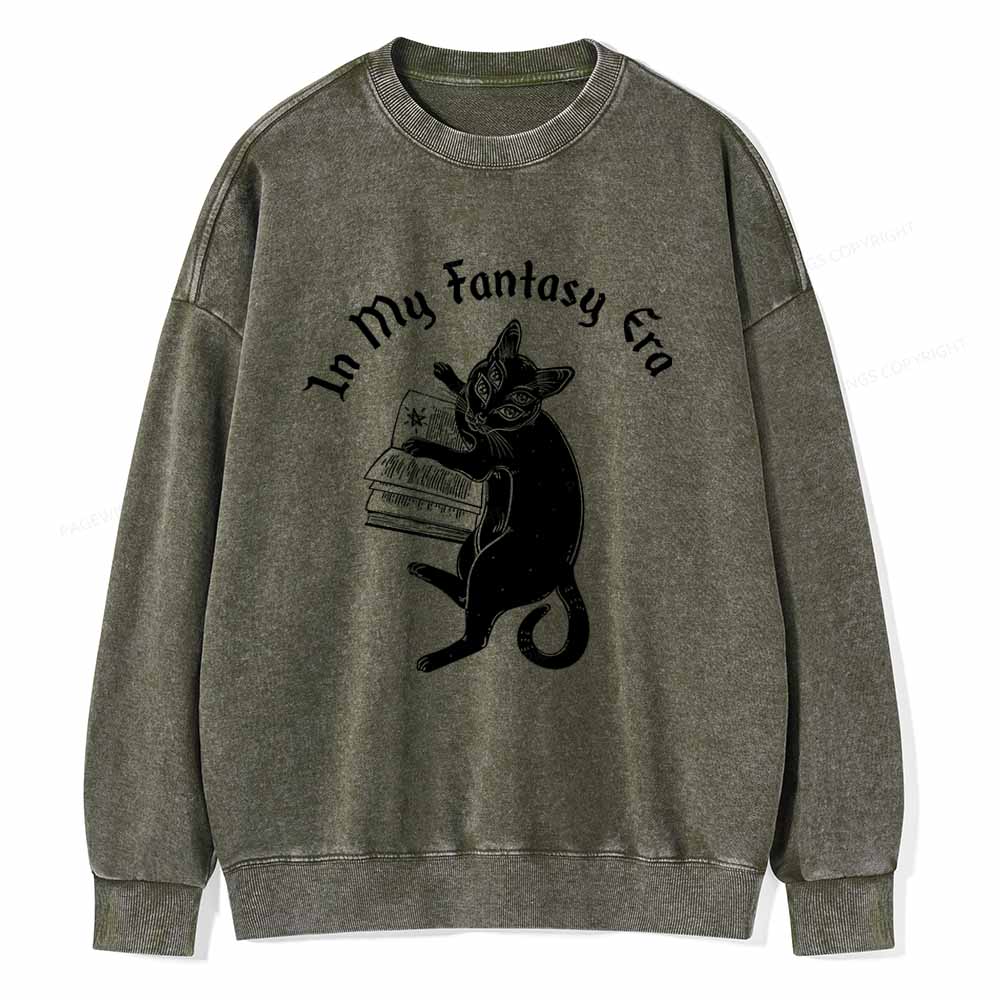 Pagewings In My Fantasy Era Unisex Washed Sweatshirt