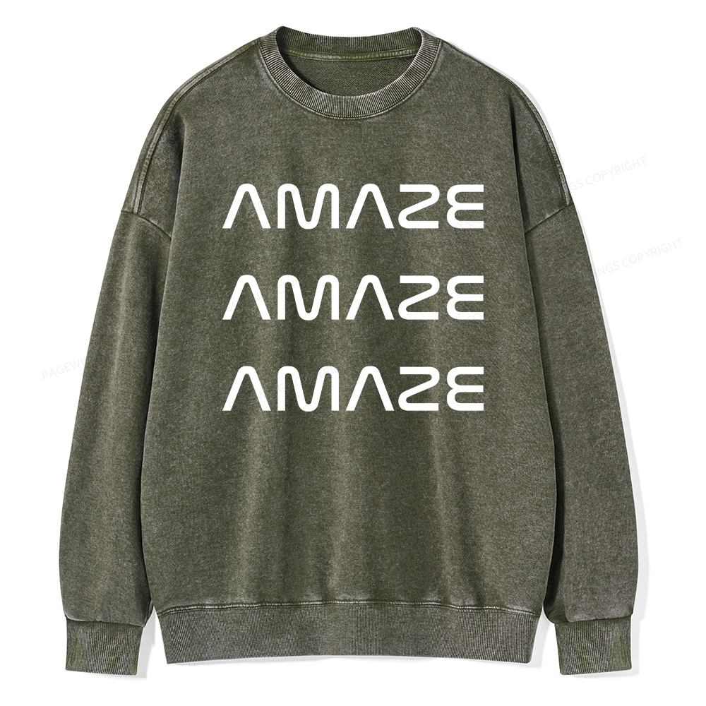 Pagewings Amaze Unisex Washed Sweatshirt