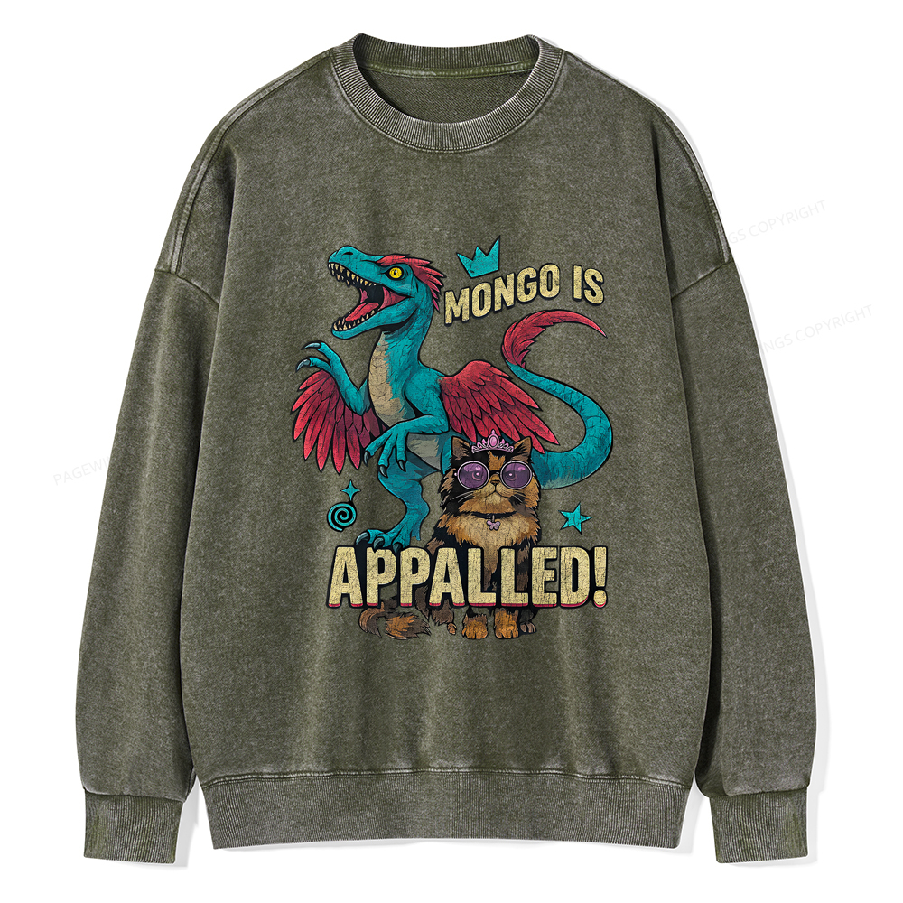 Pagewings Mongo Is Appalled Unisex Washed Sweatshirt