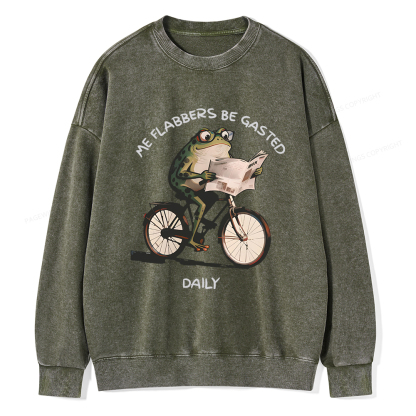 Pagewings Me Flabbers Be Gasted Daily Unisex Washed Sweatshirt