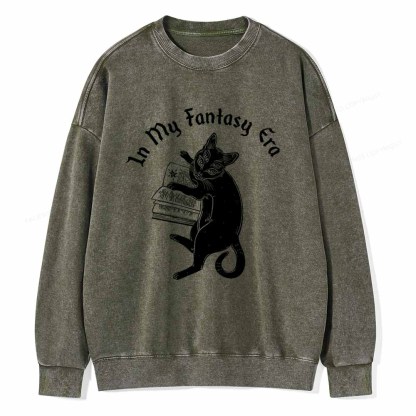 Pagewings In My Fantasy Era Unisex Washed Sweatshirt