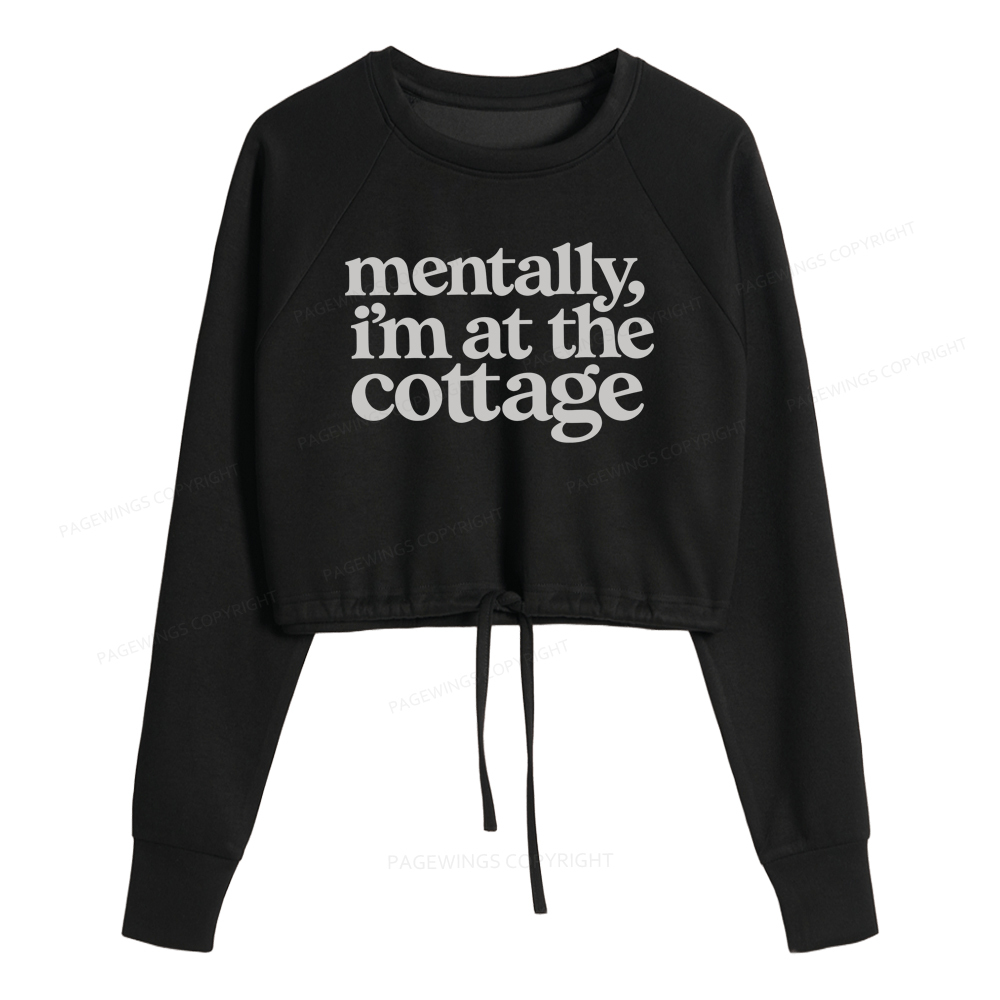 Pagewings At The Cottage Cropped Sweatshirt 