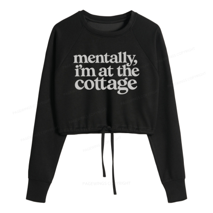 Pagewings At The Cottage Cropped Sweatshirt 