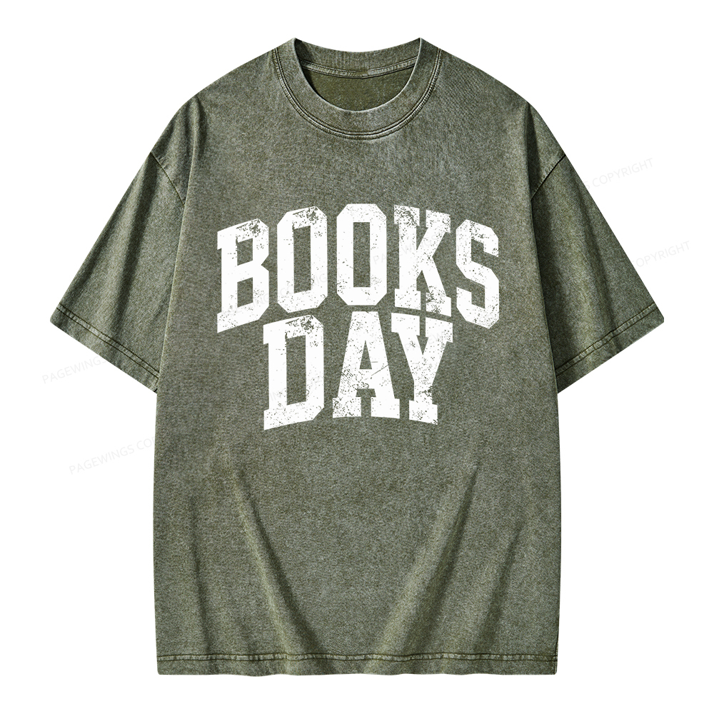 Pagewings Books Day Unisex Washed T-shirt