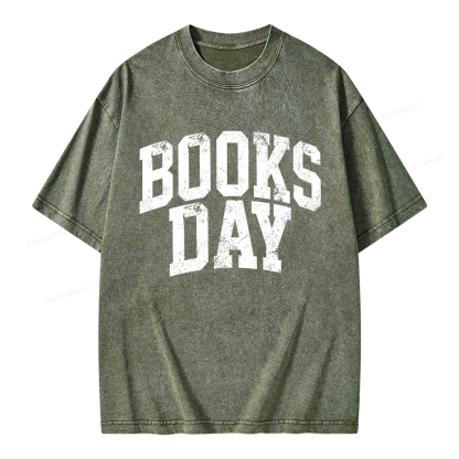 Pagewings Books Day Unisex Washed T-shirt